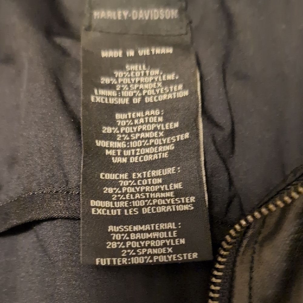 Harley-Davidson Black Leather Bomber Jacket - Picture 2 of 5